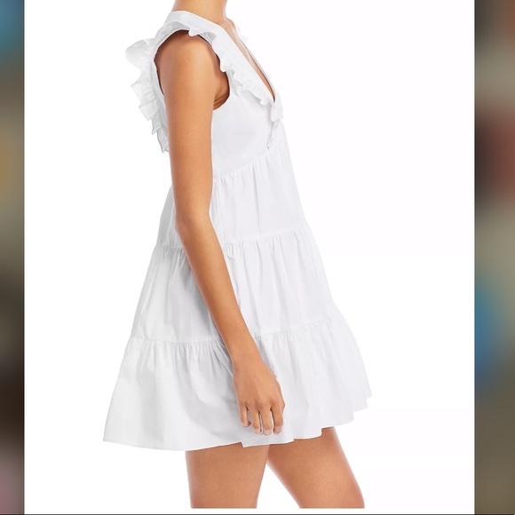 Aqua Ruffled Mini Dress - Picture 3 of 14